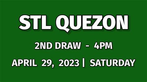stl quezon actual 2nd draw result today|STL RESULT TODAY .